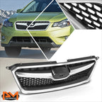 Front Grille Assembly w/Badge Slot & Chrome Moulding for Subaru XV Crosstrek (2013–2015)