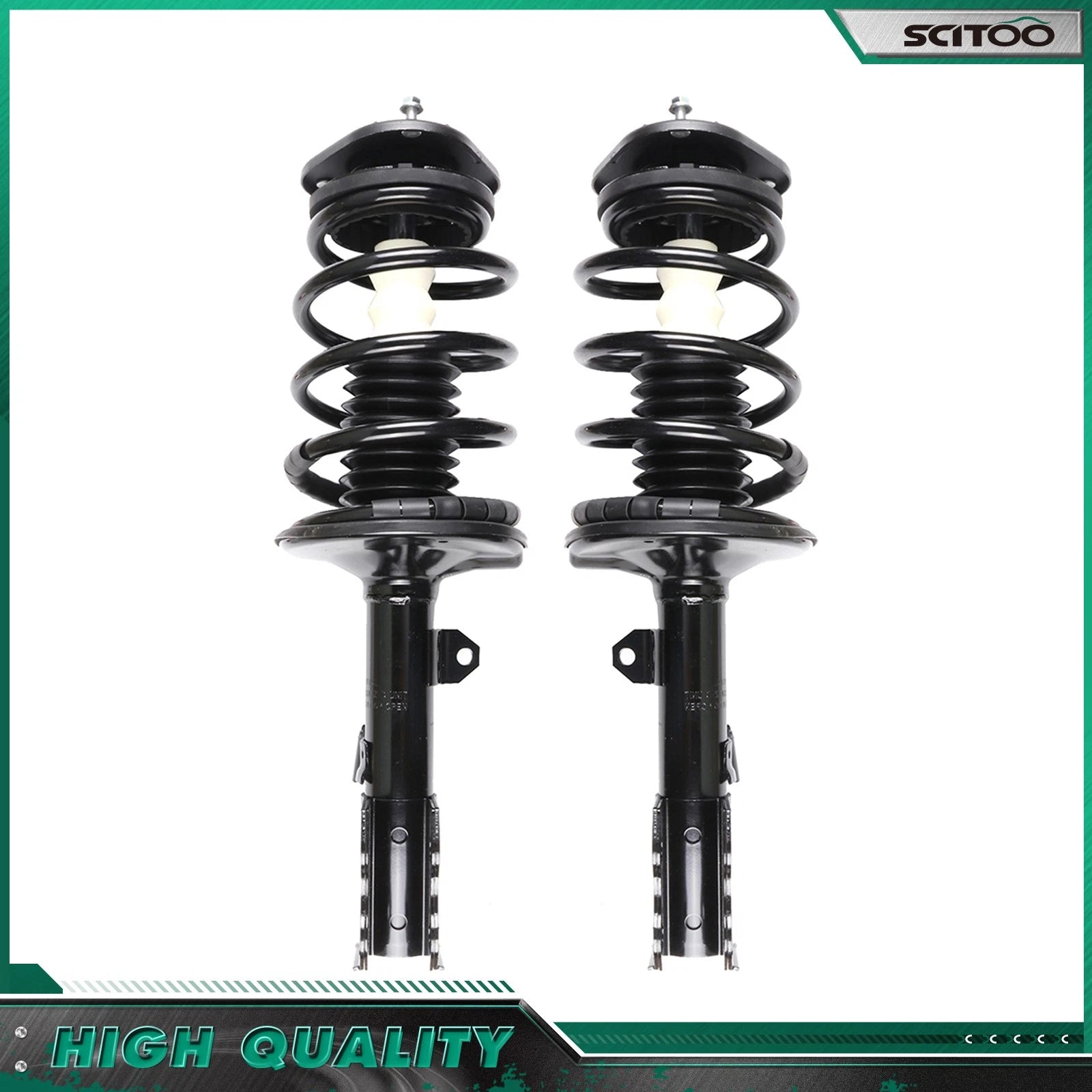 2X Front Complete Struts for Toyota Prius (2004–2009) w/ Coil Spring Mount