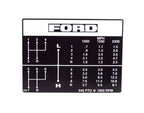Gear Change Decal for Ford 2000 2600 3000 3600 Tractors (1970–1990)