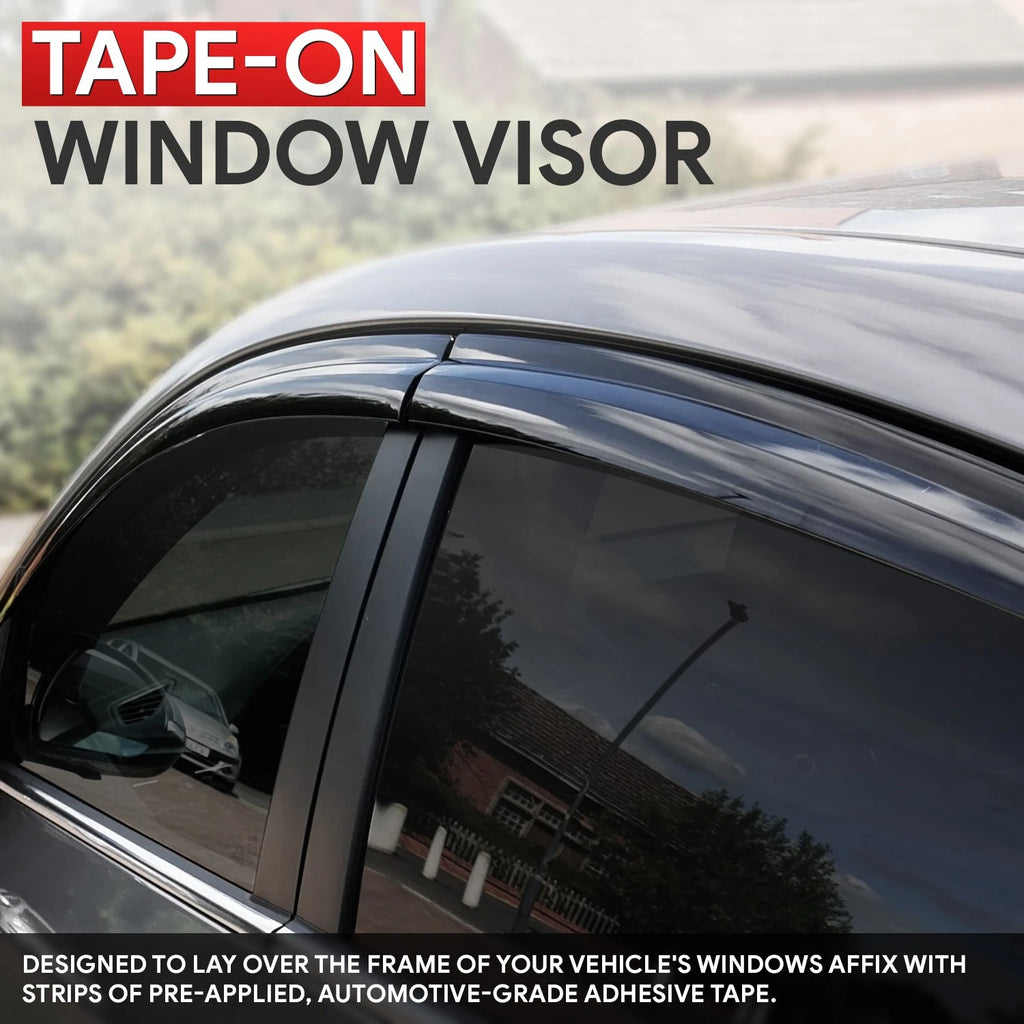 Set of 4 Window Visors for Mazda 3 Hatchback (2010–2013) 3M Adhesive Tape