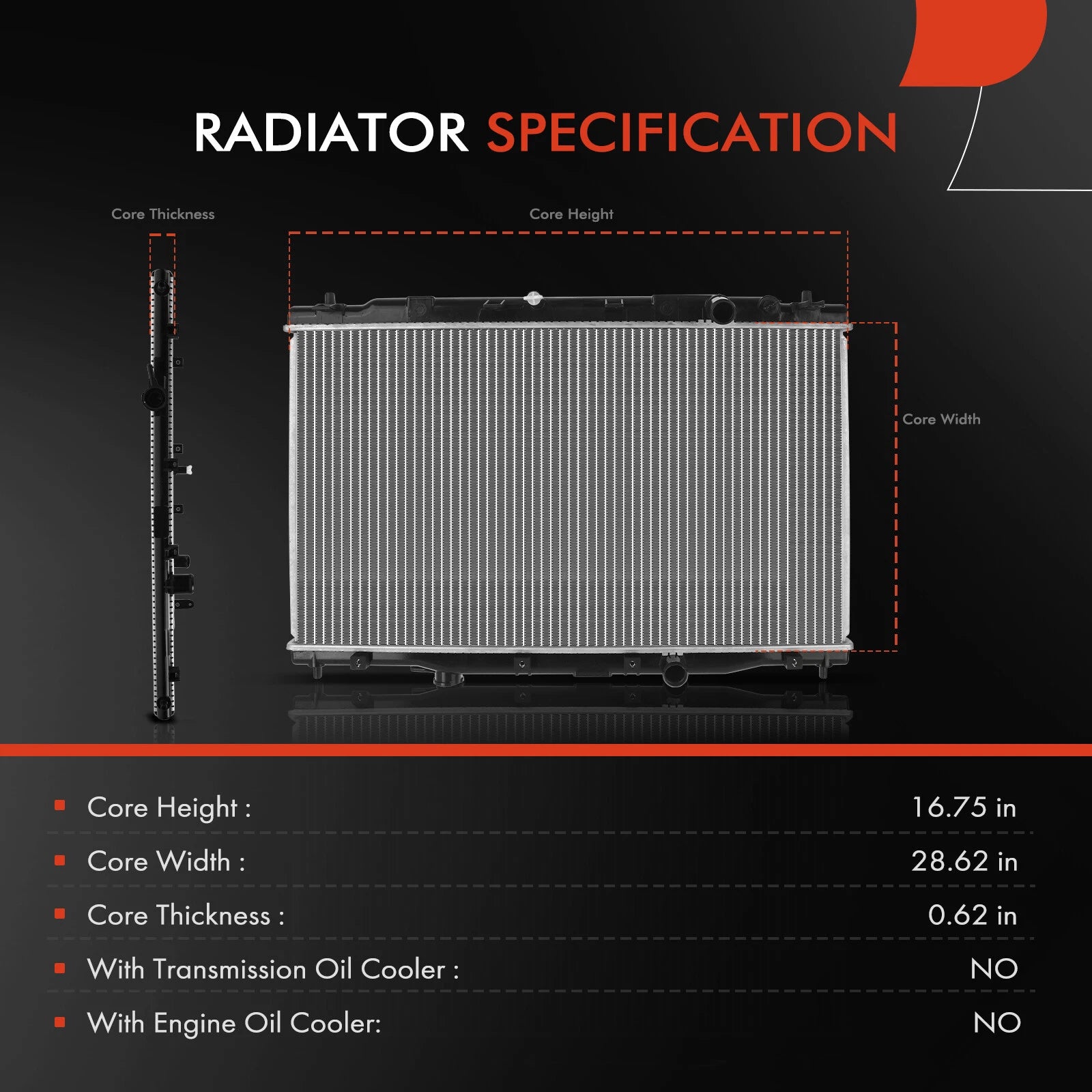 Radiator and Cooling Fan Assembly with Shroud for Honda CR-V (2012–2014)