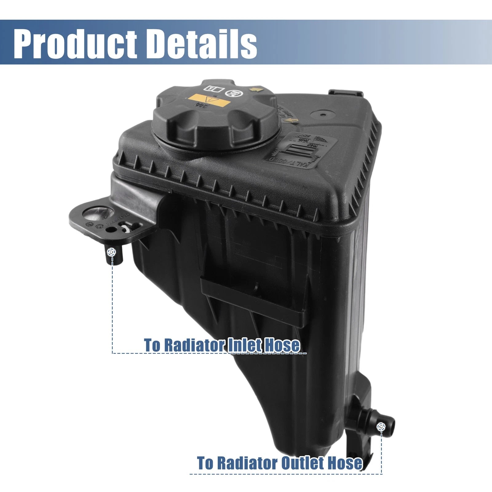 Coolant Radiator Reservoir Tank 17137601948 with Cap for BMW 550i (2006–2010)