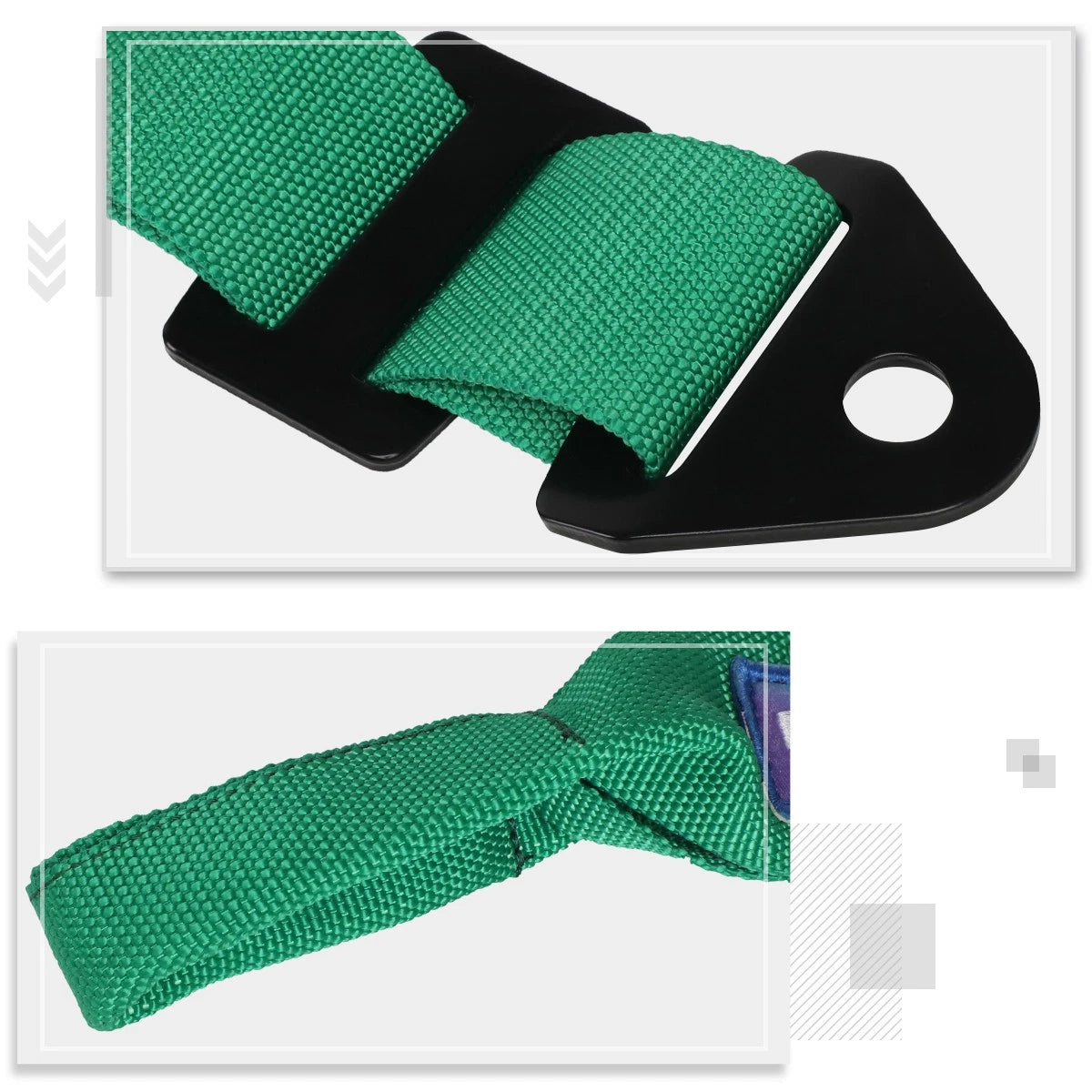 2" Wide Adjustable Nylon Tow Strap for Universal Applications (6600 lbs Capacity)