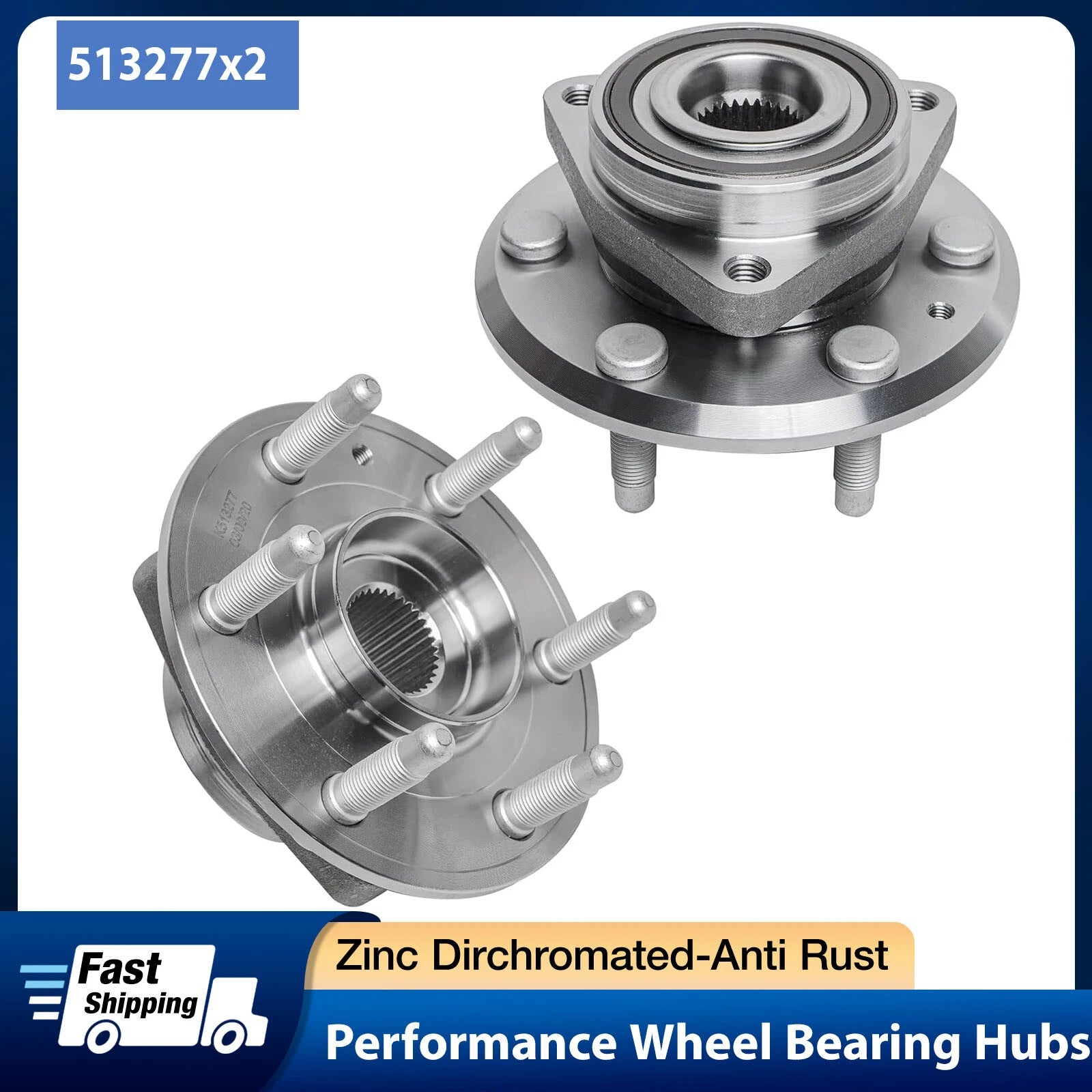 Front Wheel Bearing and Hub for Buick Enclave Chevy Traverse GMC Acadia (2010–2017)