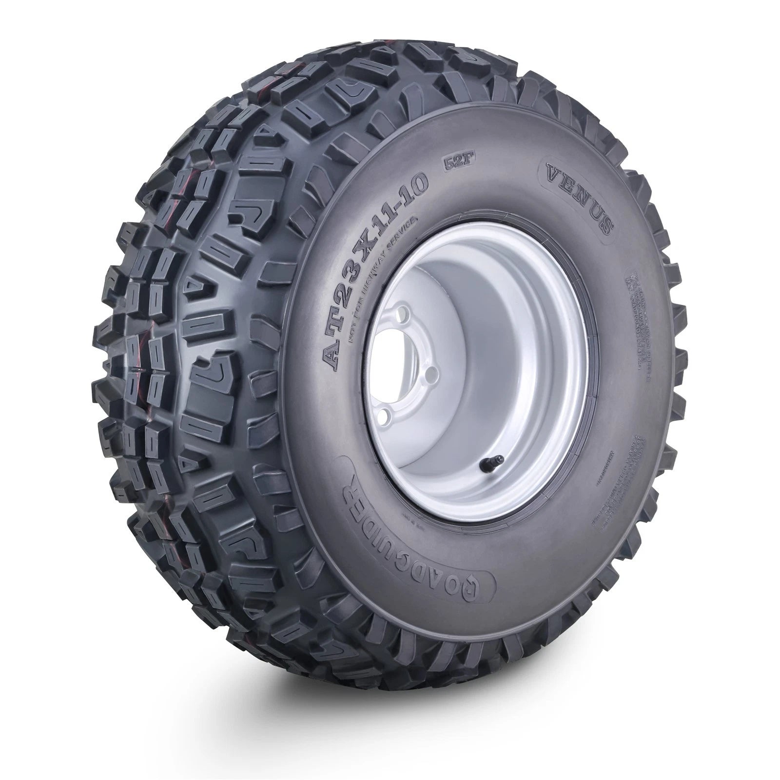 23X11-10 ATV Tire & Wheel for Libra (4x4" PCD, Silver, 10269)
