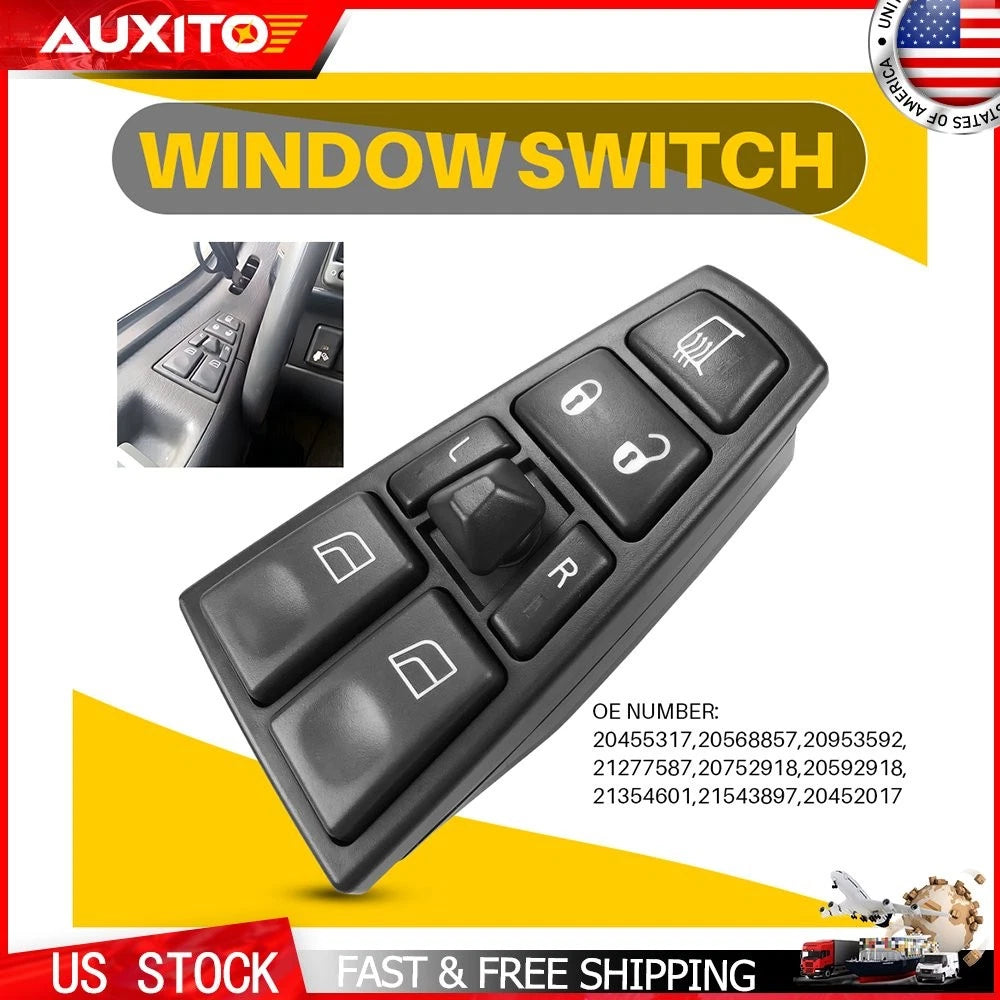 Front Left Power Window Switch for Volvo Truck VN VNL VNM VHD (2004–2015)