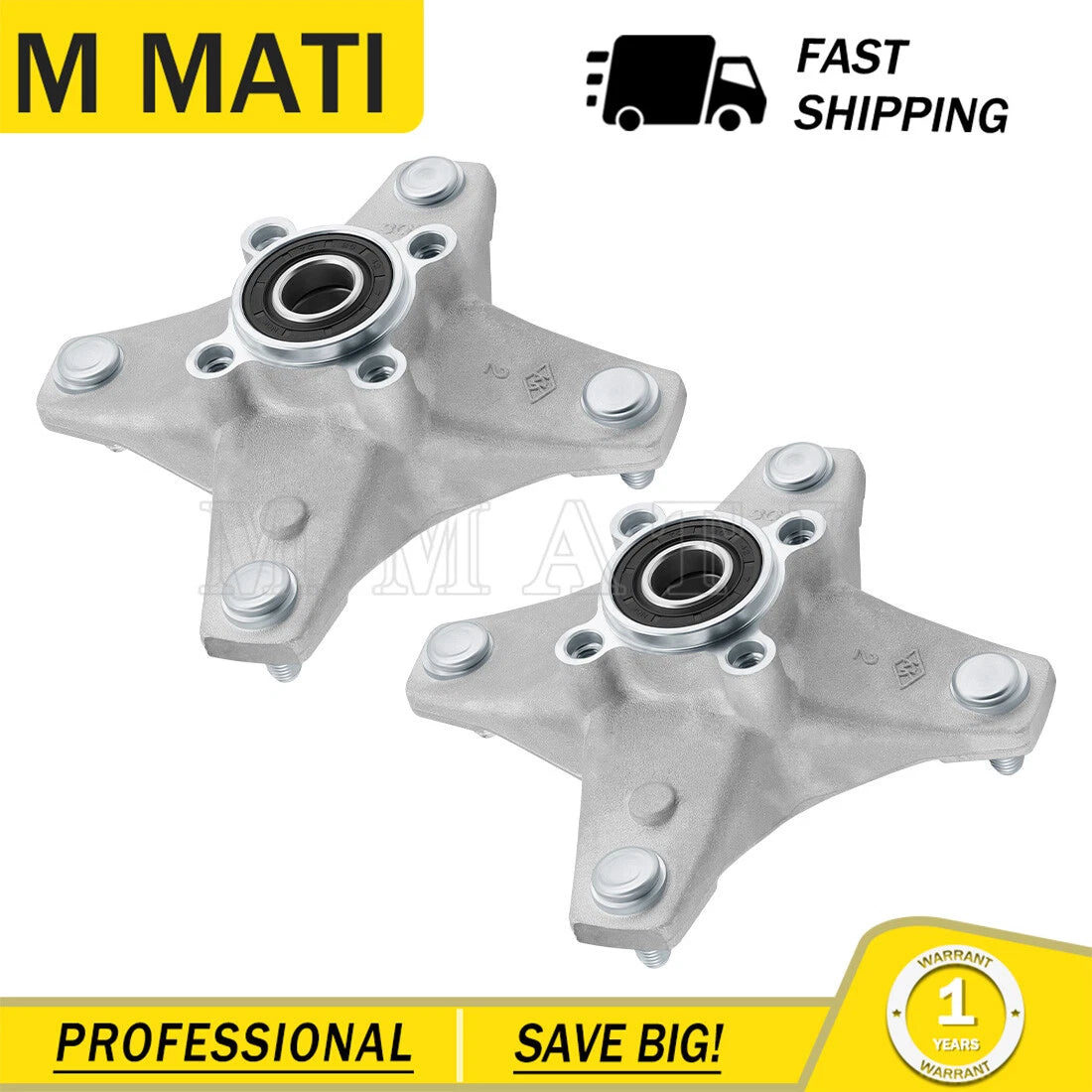 Set of 2 Front Wheel Hub Kits for Yamaha Raptor 700 700R YFM700R (2006–2024)