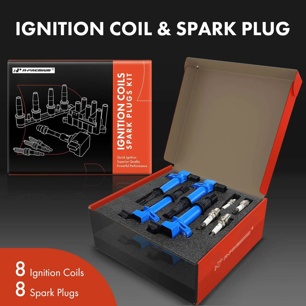 8x Ignition Coils & 8x Iridium Spark Plugs for Jeep Grand Cherokee (2005–2010)