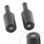 Black Handlebar Hand Grips & End Caps for Universal Motorcycle