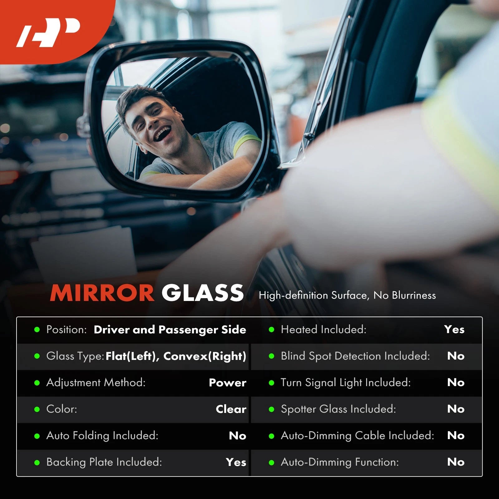 Power Mirror Glass Pair w/ Heated for Kia Forte (2019–2023)