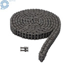 Duplex Roller Chain 10 FT Kit with 2 Master Links for Power Transmission