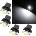 Set of 4 White T5 LED Speedo Instrument Dash Bulbs for Cars (12V)