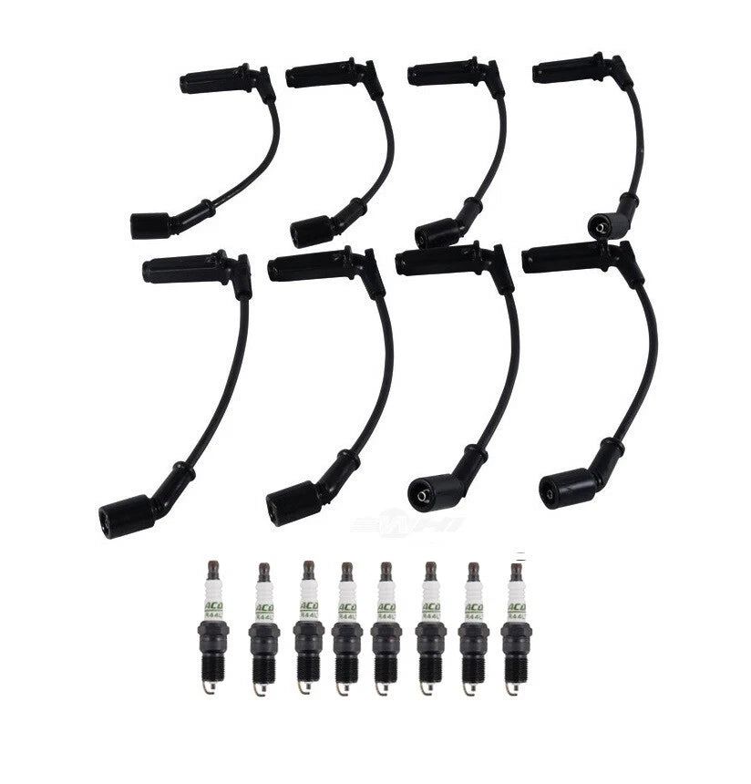 Ignition Wire Set & 8 ACDelco .060" Spark Plugs for Chevy 8.1 (2001–2009)