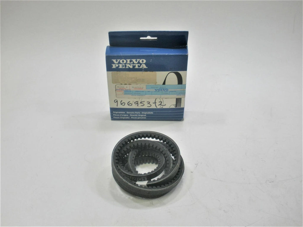 Set of 2 V-Belts for Volvo Penta 966953-2 Marine Boat Engine