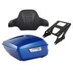 King Trunk Backrest Mount Rack for Harley Electra Glide (2014–2026) Electric Blue