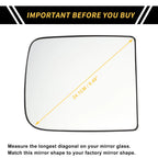 Heated Right Mirror Glass for Dodge Ram 1500 2500 (No. 68067726AA)
