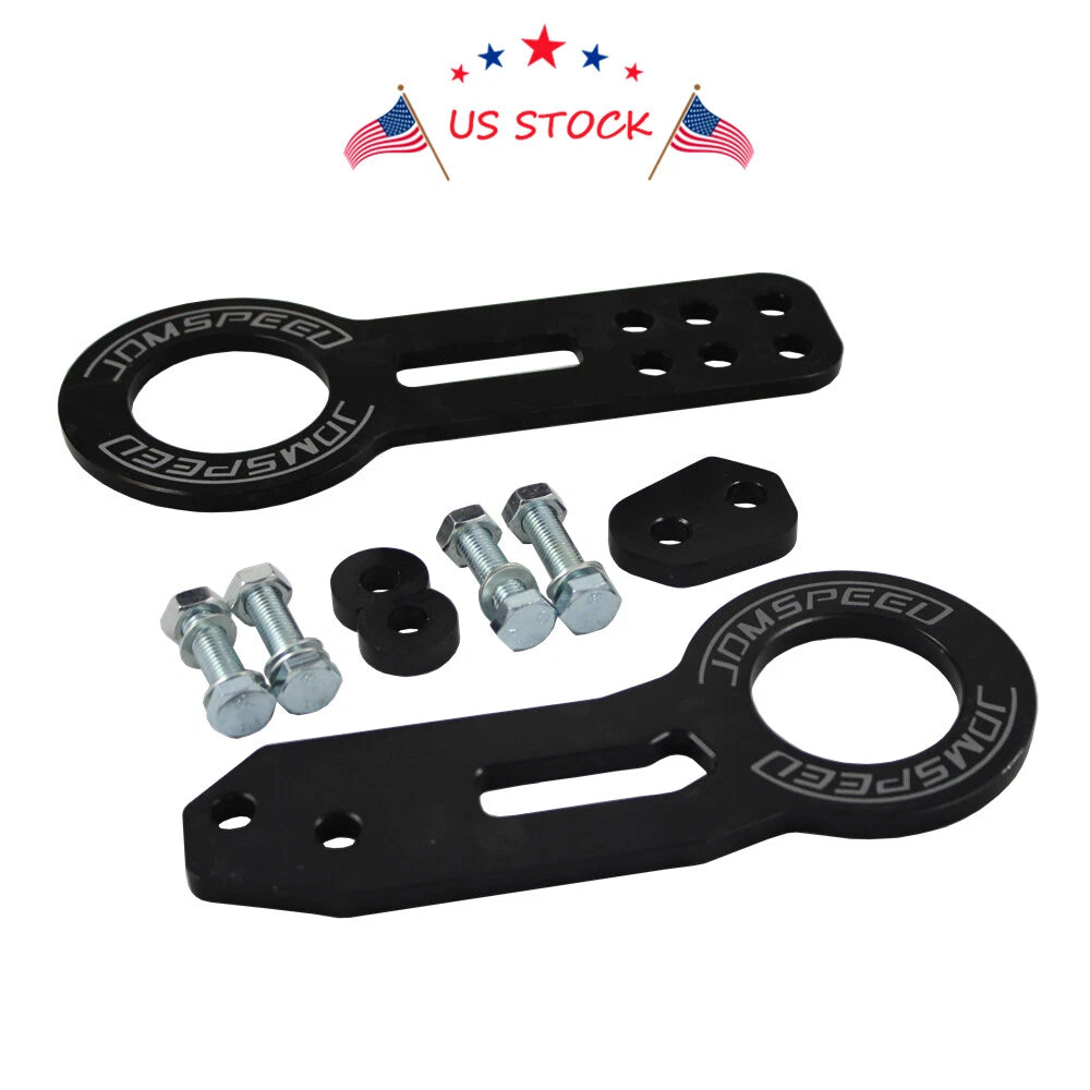 Tow Hook Kit for Make Model  - CNC Anodized Black Billet Aluminum