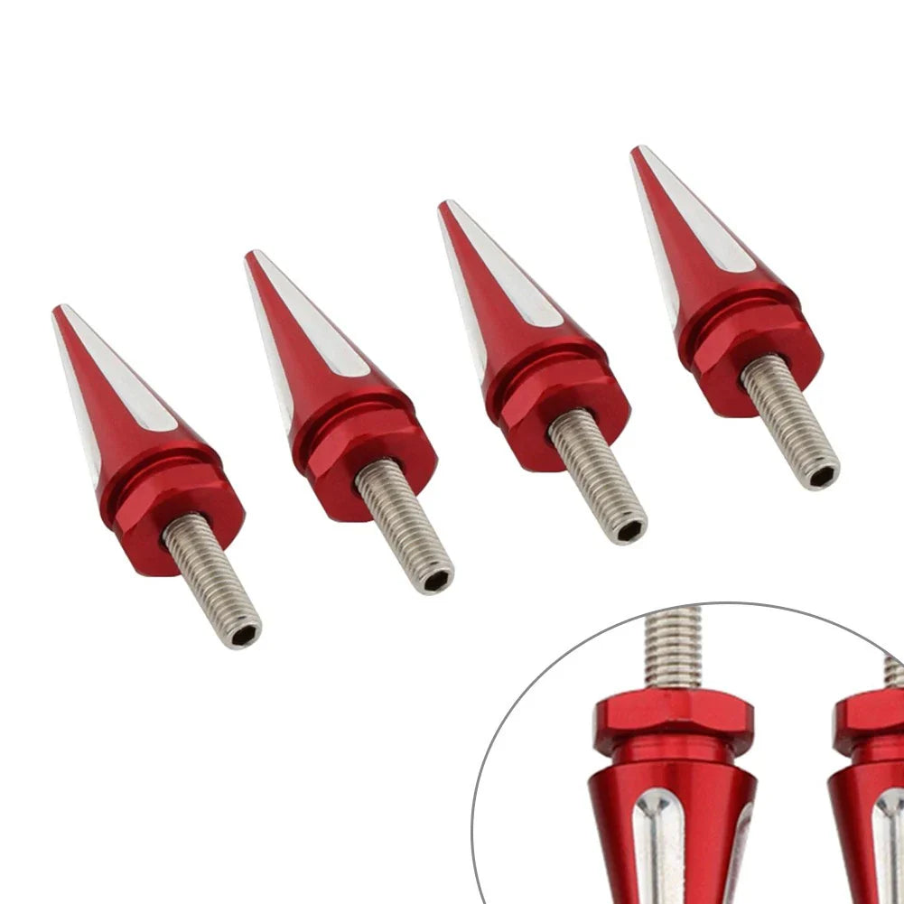 4 x Windscreen Screw Bolts Red Spike for Harley Touring Road Glide (1998-2025)