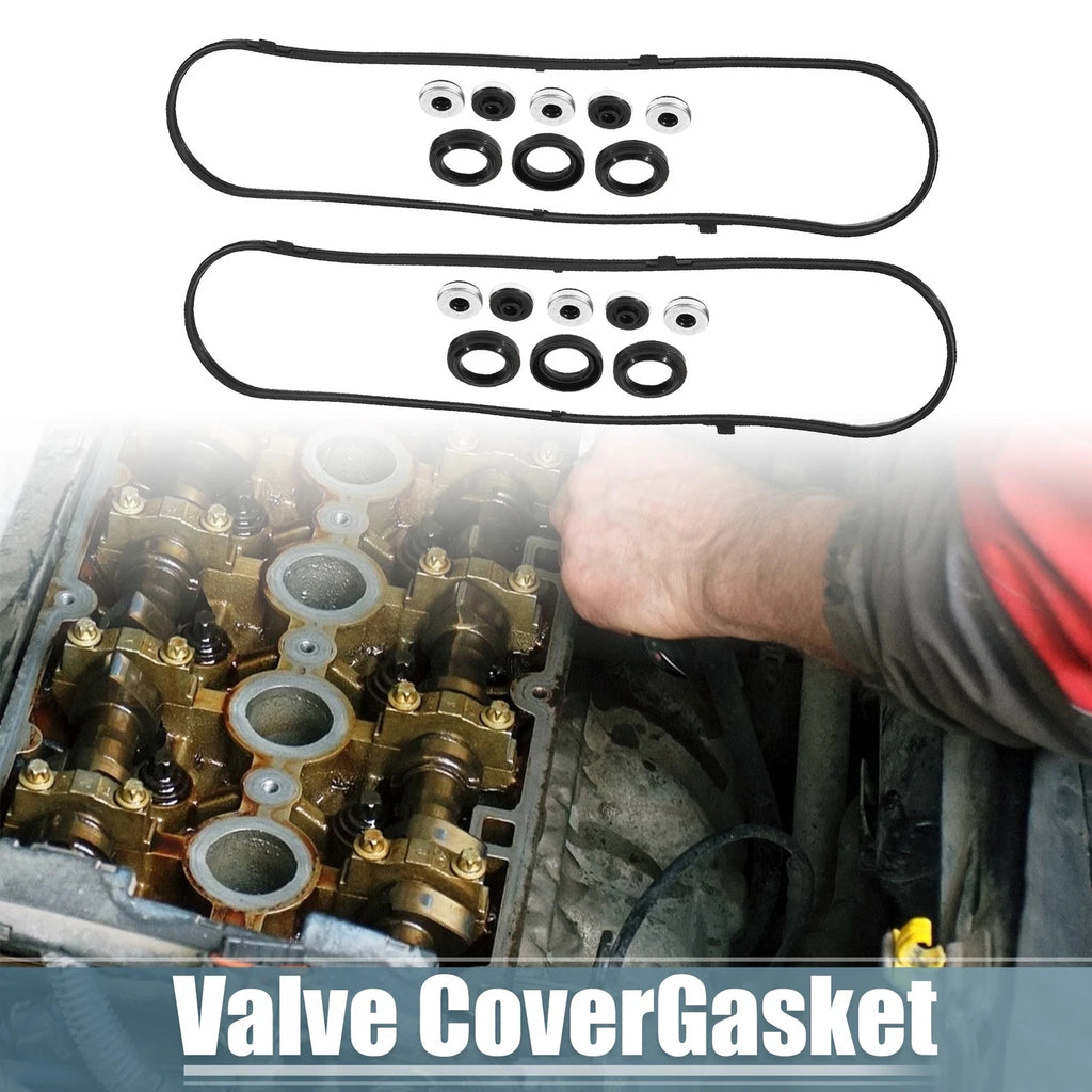 Set of 2 Valve Cover Gaskets for Honda Odyssey (2005–2009) VS50607R Rubber Black