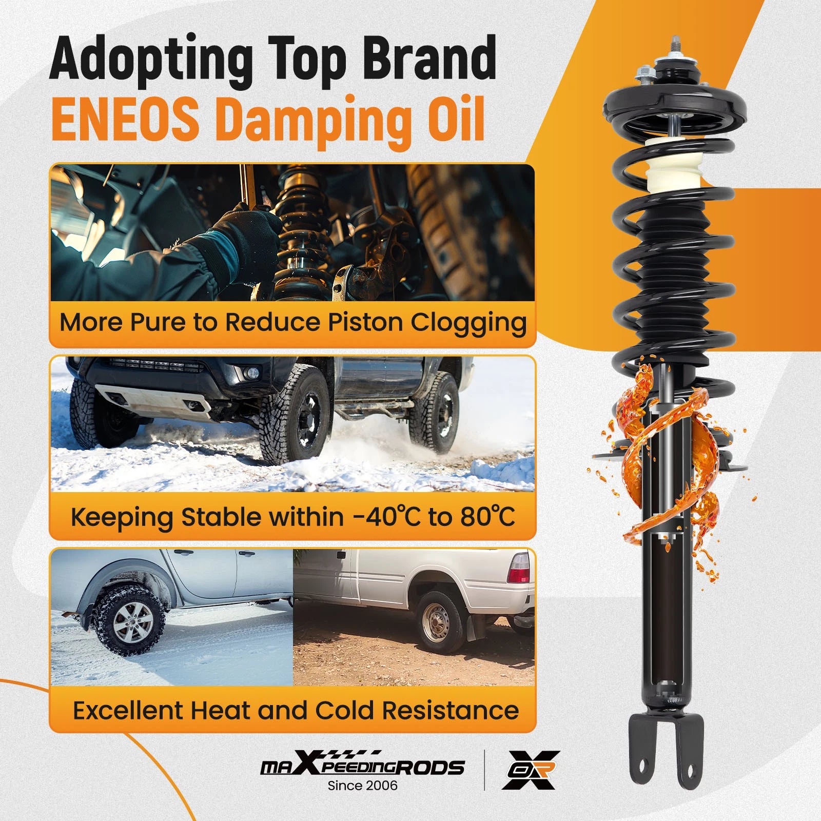2X Rear Complete Struts & Shocks w/ Mount Assembly for Honda Accord (2008–2012)