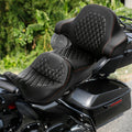 Gel Driver Passenger Seat w/King Pack Backrest Pad for Harley Touring (2014–2023)