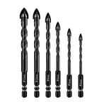 Set of 5 Masonry Drill Bits with Tungsten Carbide Tips for Various Surfaces