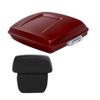 Razor Trunk with Backrest Pad for Harley Touring (2014–2025) 24 Wicked Red Denim