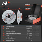 Rear Drilled Brake Rotors & Pads + Wheel Hub Bearing for Nissan Altima