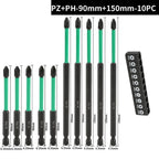 Set of 10 Magnetic Screwdriver Bits PZ2 PZ3 PH2 for Electric Driver
