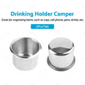 2X Stainless Steel Cup Drink Holder for Marine Car Truck Camper RV Boat