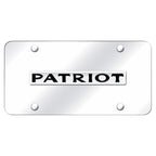 Chrome Name on Chrome License Plate - Officially Licensed for Jeep Patriot