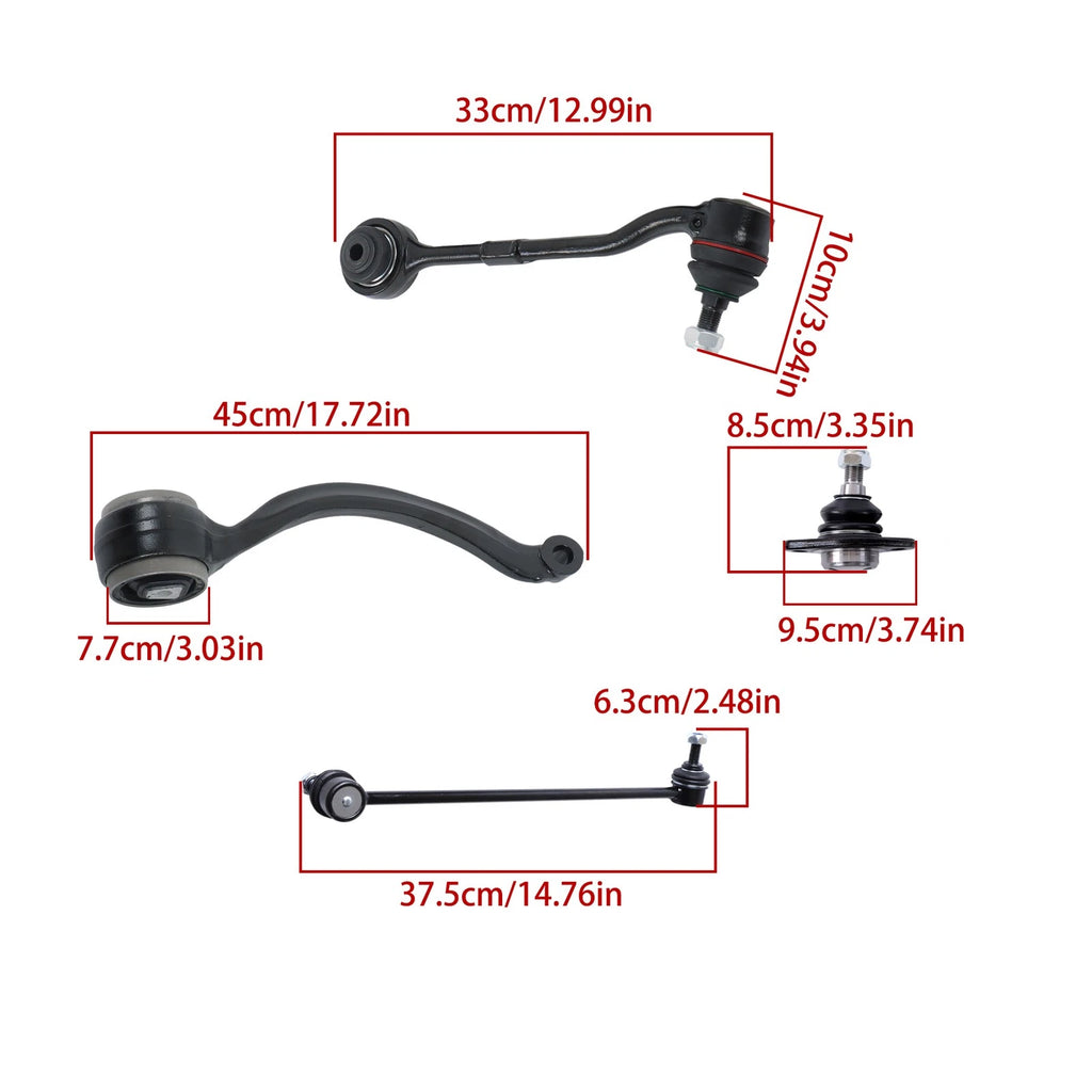 Set of 8 Suspension Kit for BMW 328xi AWD (2007â2013)