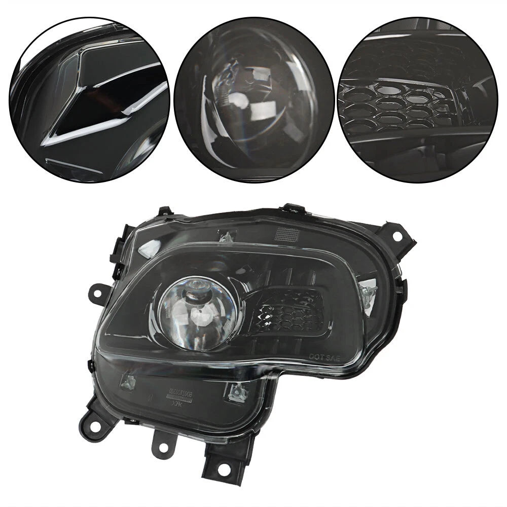 Headlight Projector Halogen Black for Jeep Cherokee (2014–2018) Right Side