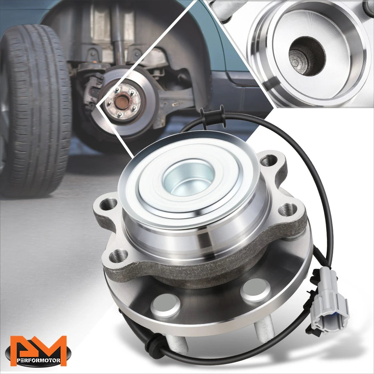 Front Wheel Hub Bearing Kit w/ ABS Sensor for Nissan Frontier Pathfinder Xterra (2005–2020)