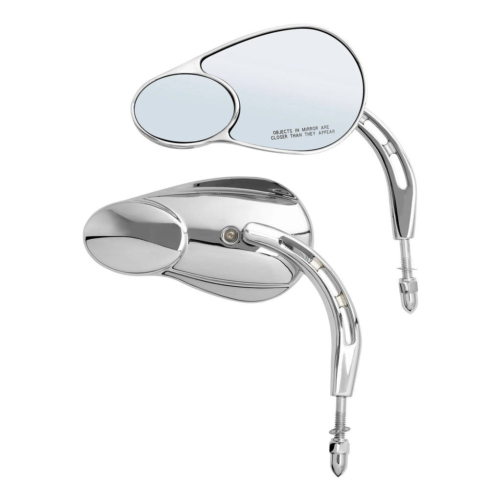 8mm Double Rear View Side Mirrors for Harley Touring Road King (2014–2023)
