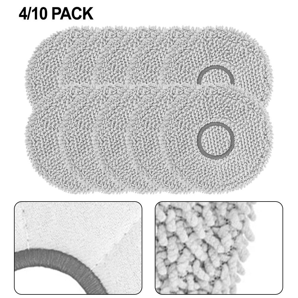Set of 4 Microfiber Mop Pad Replacements for Neatsvor U1 Plus Robot Vacuum
