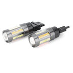 T25 3157 Dual-Color Switchback 66 SMD Bulbs for Turn Signal Light 12V