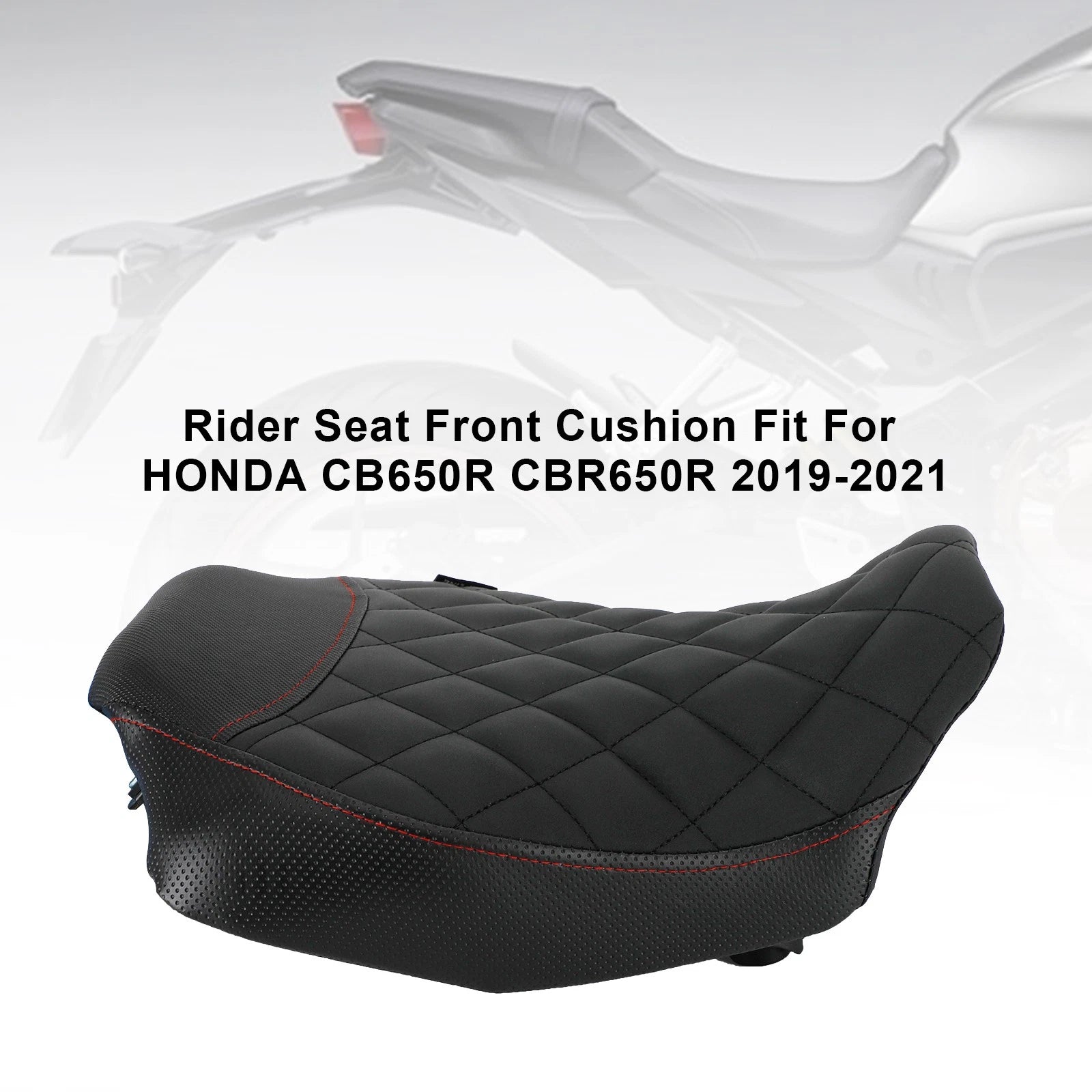 Front Rear Seat Cushion for Honda CB CBR 650R (2019–2023) Black