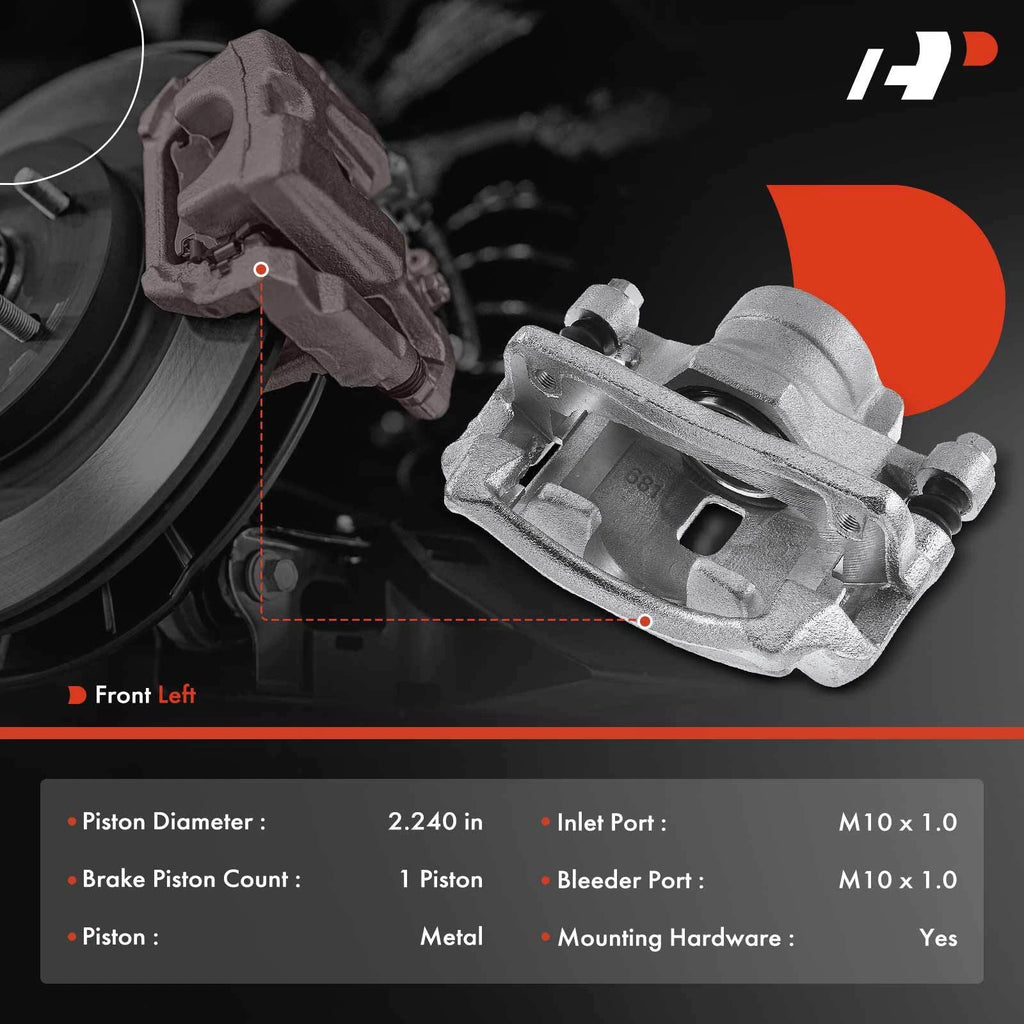 Front Left Brake Caliper with Bracket for Honda Accord (1990-1997)
