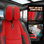 Front Row Bucket Seat Covers for Universal Fit (Red)
