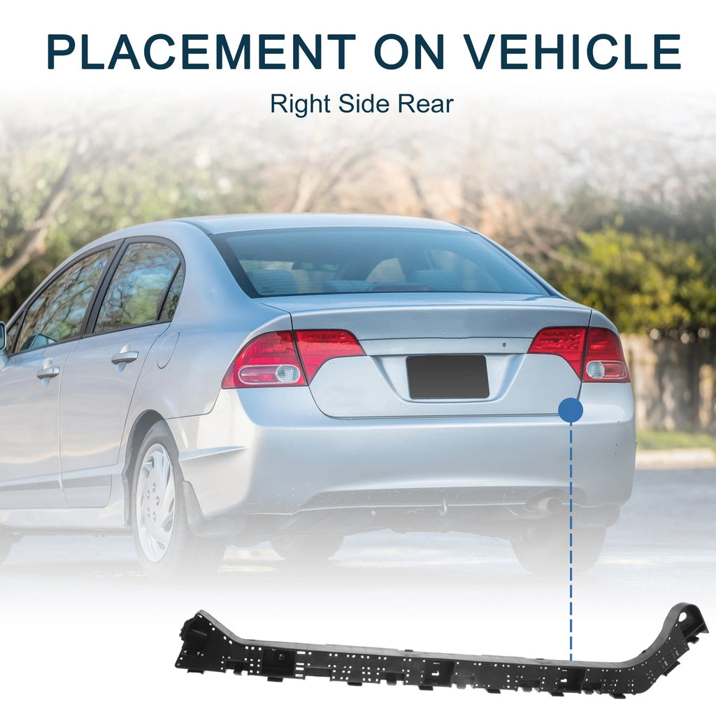 Right Rear Bumper Retainer Bracket No. 71593TEAT01 for Honda Civic Sedan (2016–2021)