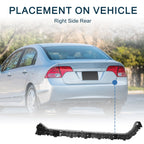 Right Rear Bumper Retainer Bracket No. 71593TEAT01 for Honda Civic Sedan (2016–2021)
