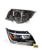Passenger Side Headlight Assembly for Ford Explorer (2016–2017) RH, Black Bezel