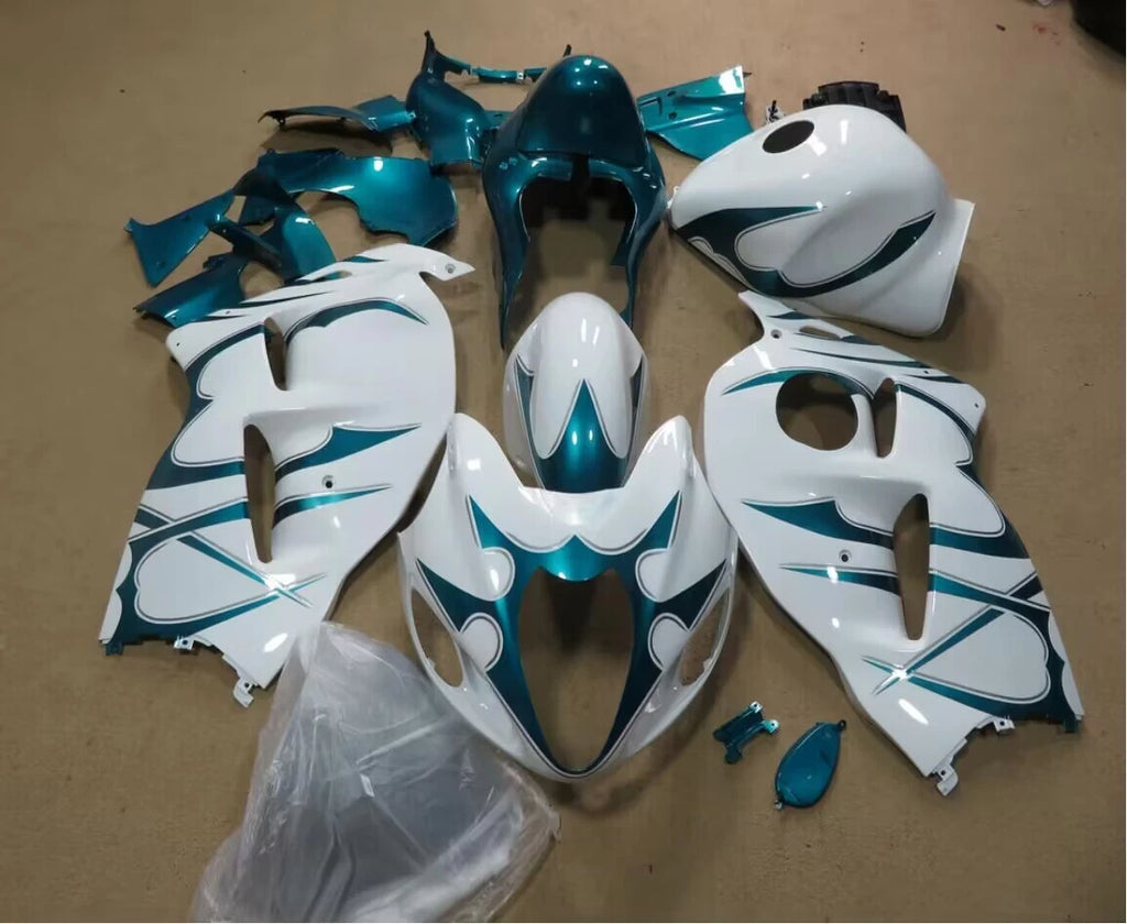 Injection Blue White Fairing Kit for Suzuki Hayabusa GSX1300R (1997–2007)