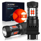 2X Red 3157 LED Strobe Brake Tail Stop Light Bulbs for Vehicles