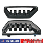 2X Front Poly Acrylic Bumper Grille Cover Air Duct for GMC Sierra 1500 (2022–2025)