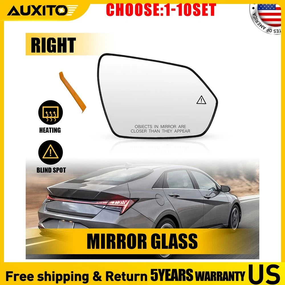 Right Side Heated Mirror Glass with Blind Spot for Hyundai Elantra (2021–2025)
