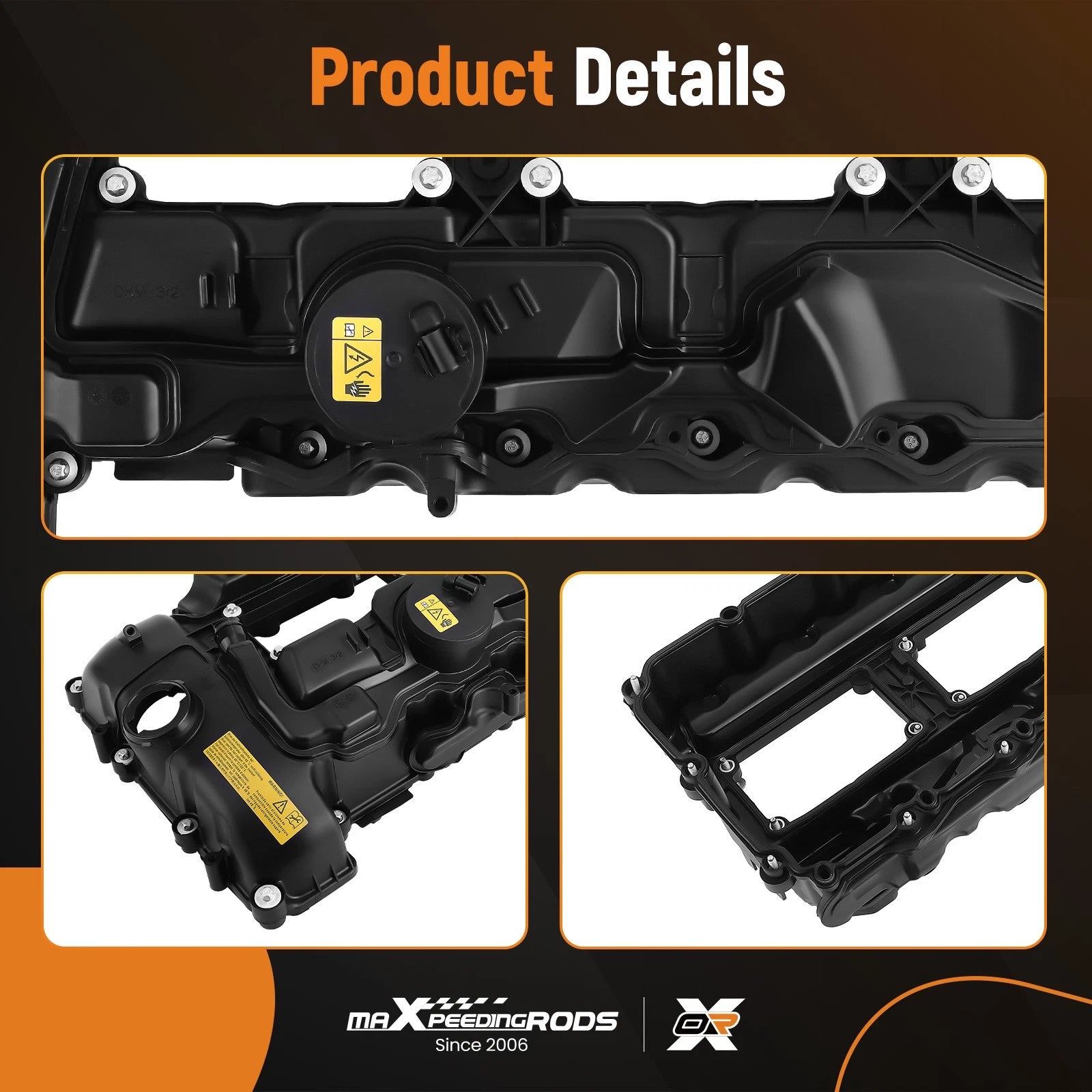 Valve Cover Kit w/ Gasket & Oil Cap for BMW 335i 640i 740i X3 X5 X6 (2007–2019)