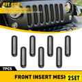 Set of 2 Front Mesh Headlight Inserts for Jeep Wrangler (2007–2018)