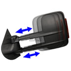 Pair of Towing Mirrors for Silverado/Sierra (2007–2013) - Black, LED Signal